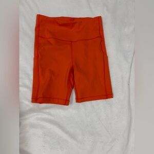 Athleta Women's Bright Orange Bike Shorts
